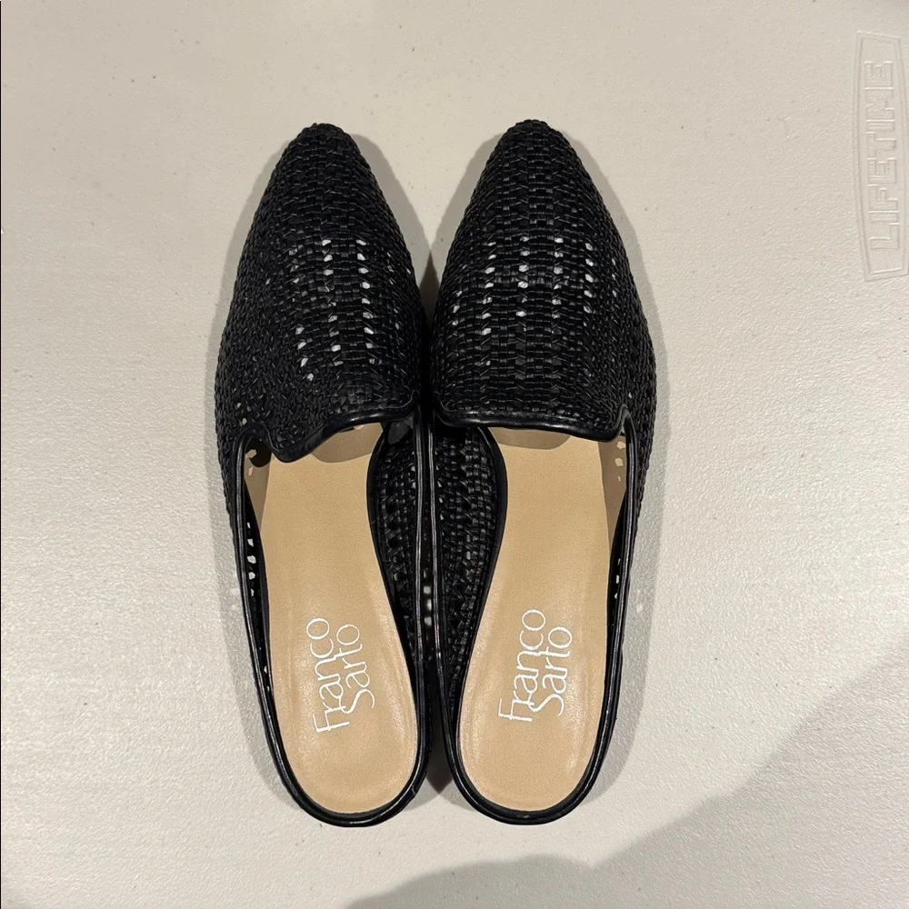 Franco Sarto Sorello Woven Weaved Mules Women’s 6.5 Black - Picture 4 of 9